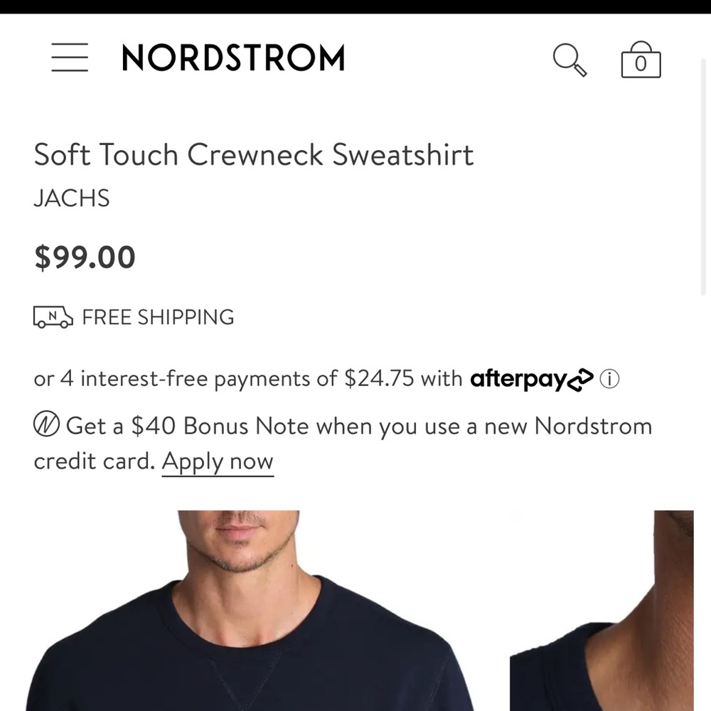 Mens Navy Crewneck - JACHS NORDSTROM BRAND